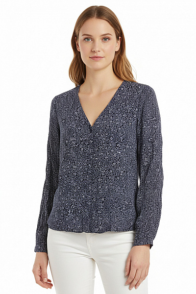 Vzorovaná Dámská Košile Modrá Minimum Vel. 34