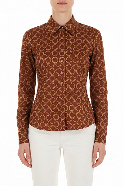 Vzorovaná Dámská Košile Hnědá MANGO Vel. S