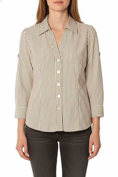 Next Dámská Pruhovaná Košile S Dlouhým Rukávem Elegantní Vypasovaná Velikost 42