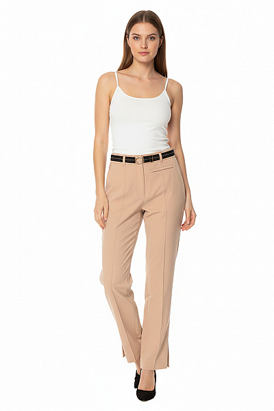 Dámské Kalhoty Rovné Hnědé Riani