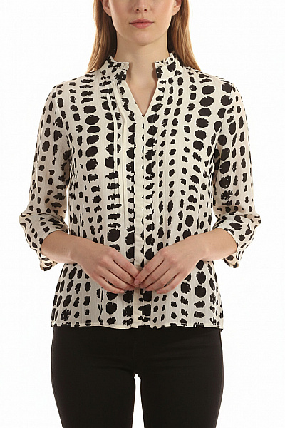 Vzorovaná  Halenka Černobílá OBJECT Vel. 40