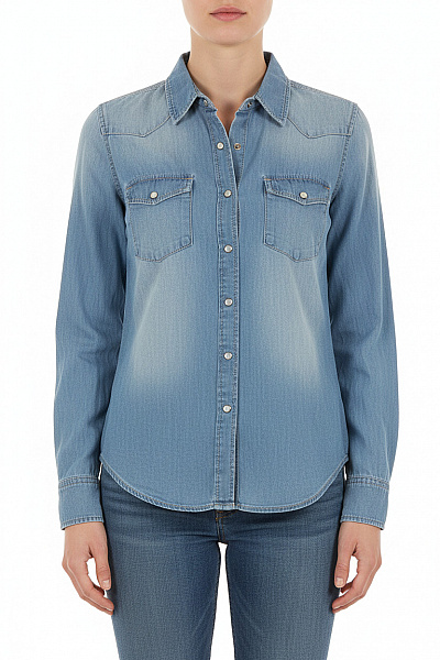 Dámská Košile Modrá MANGO Second Hand Vel. XS