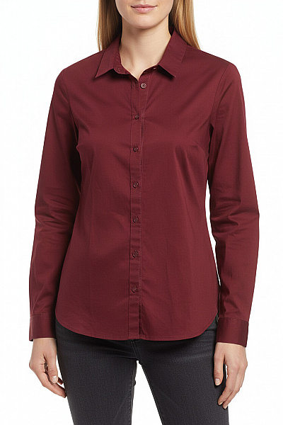 Next Dámská Vínová Košile S Dlouhým Rukávem Elegantní Business Velikost 40
