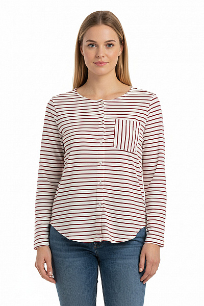 MANGO Dámská Pruhovaná Košile S Dlouhým Rukávem Ležérní Volná Vel. M