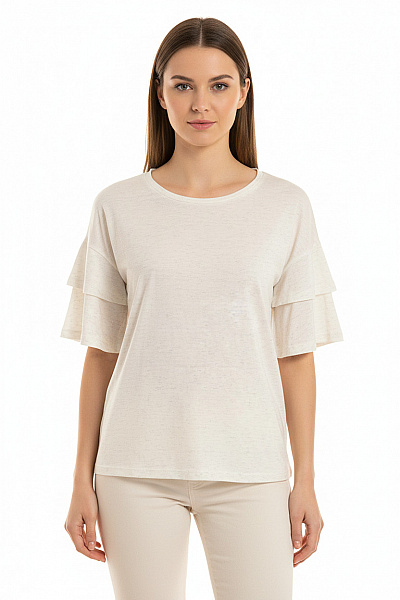 Street One Dámské Bílé Polyesterové Tričko S Krátkým Rukávem Basic Vel. 36