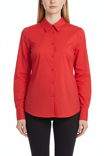 NADINE H. Dámská červená Košile S Dlouhým Rukávem Elegantní Business Velikost 40