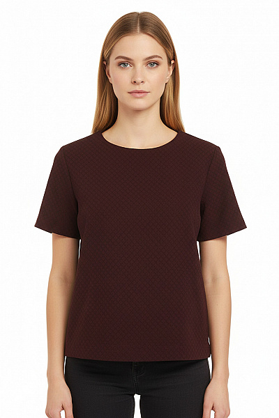 Vzorovaná  Halenka Fialová Vel. 36