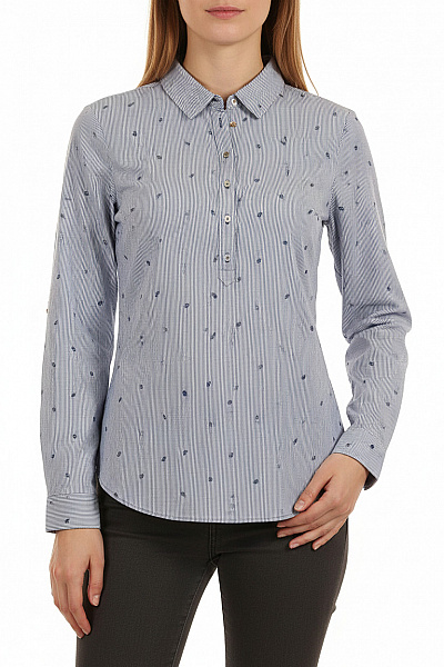 ZARA Vzorovaná  Halenka Modrá Vel. M