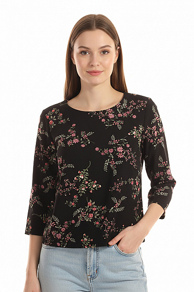 Vzorovaná  Halenka Černá Vel. 38