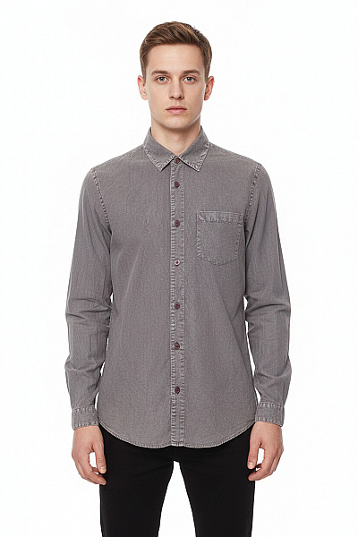 Pánská Košile Šedá MbyM Second Hand Vel. XS