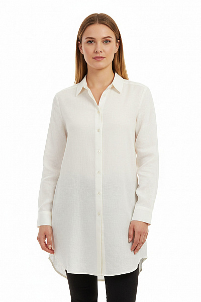 Letní Dámská Košile Lněná Bílá InWear Second Hand Vel. XL