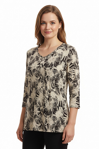 MASAI Vzorovaná  Halenka Černá Second Hand Vel. M