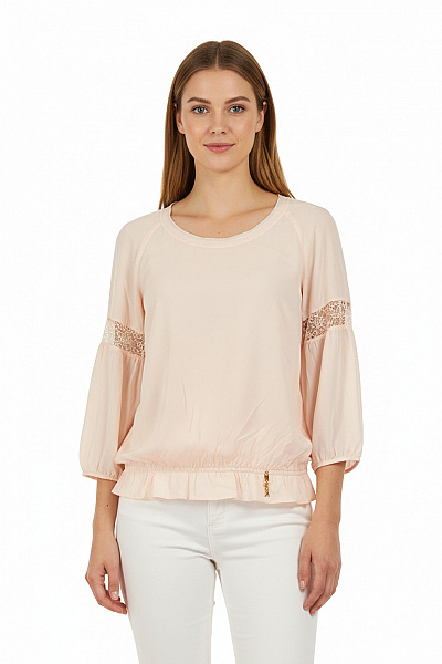 PATRIZIA  PEPE Halenka Jednobarevná Růžová Second Hand Vel. 42