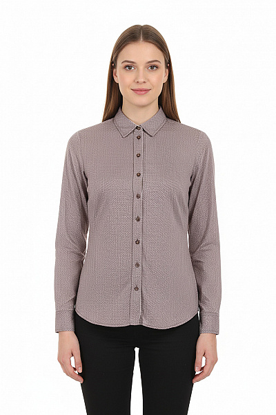 ERFO Dámská Košile S Dlouhým Rukávem Vzorovaná Vypasovaná Elegantní Vel. 38