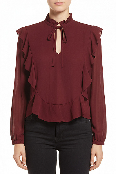 MANGO Halenka Vínová Vel. XS