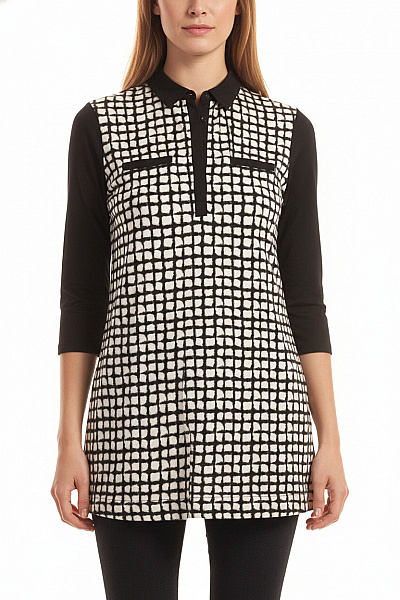 Next Vzorovaná  Halenka Černobílá Vel. 44