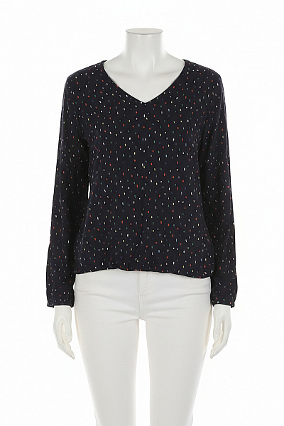 TOM TAILOR Vzorovaná  Halenka Modrá Second Hand Vel. XS