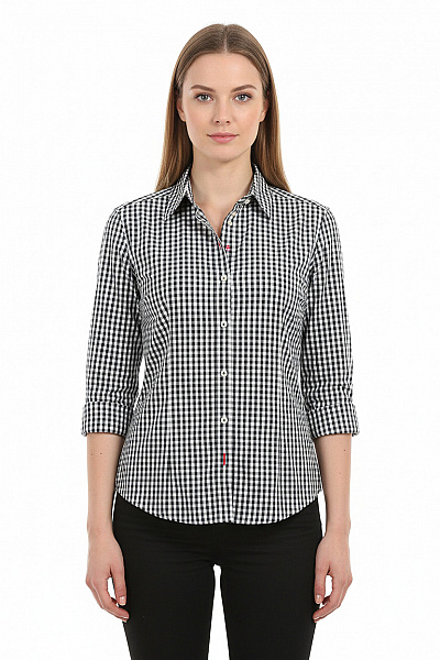 Seidensticker Kostkovaná Dámská Košile Modrá Vel. 38