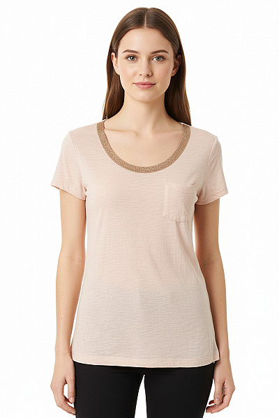 Jednoduché Dámské Tričko Béžové Calvin Klein Vel. S