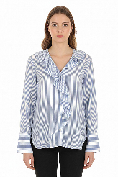 Vzorovaná Dámská Košile Modrá ZARA Vel. S