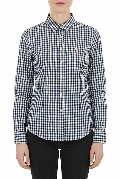 Jack Wills Kostkovaná Dámská Košile Modrá