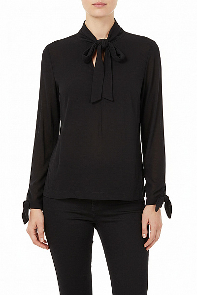 STEFANEL  Halenka Jednobarevná Černá Vel. S