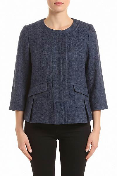 HALLHUBER Teplé Dámské Sako Modré Vel. 34