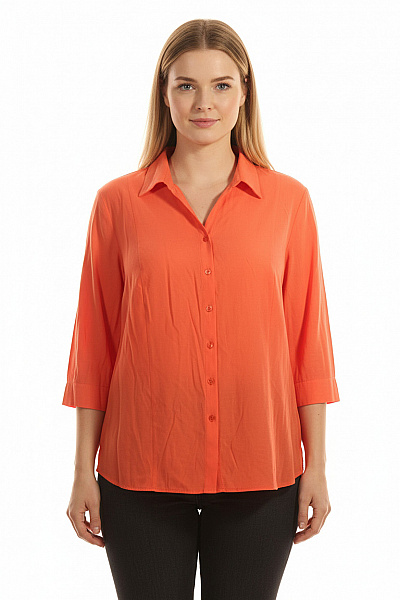 Ulla Popken Dámská Košile Oranžová Vel. 50/52