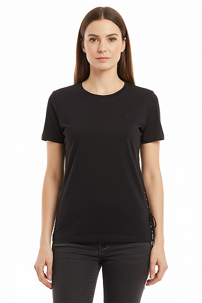 Karl Lagerfeld Dámské Tričko Černé Second Hand Vel. M