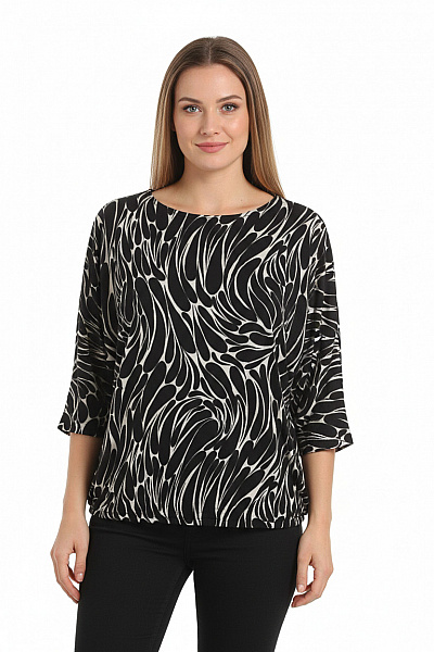 Vzorovaná  Halenka Černobílá ODEEH Vel. 34