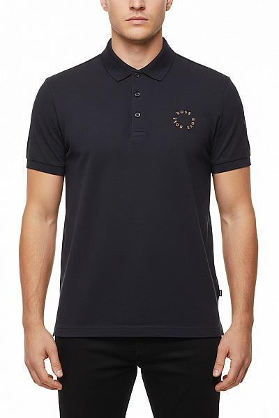 Pánské Tričko S Límečkem Modré Hugo Boss Vel. XL