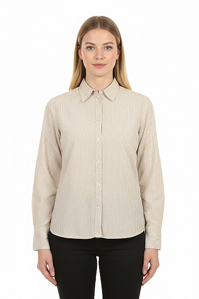 ETERNA Vzorovaná Dámská Košile Béžová Vel. 44