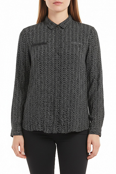 Vzorovaná Dámská Košile Černá S.OLIVER Second Hand Vel. L