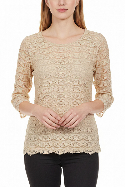  Halenka Jednobarevná Béžová Vel. S