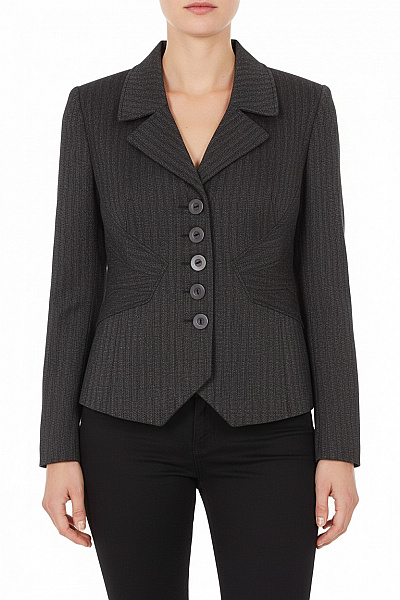 Next Dámské Polyesterové Vypasované Sako šedé Elegantní Společenské Business Vel. 12