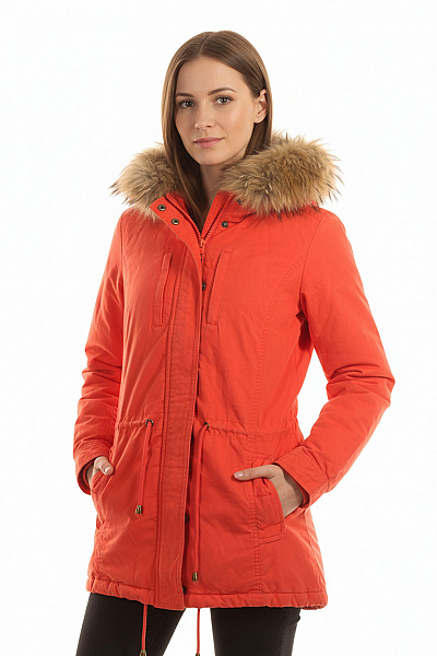 Zimní Dámská Bunda Červená IQ+Berlin Vel. 38