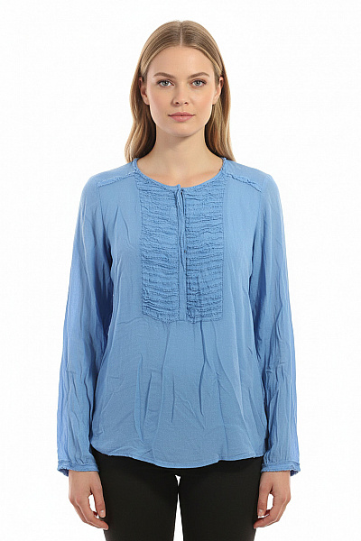  Halenka Jednobarevná Hedvábná Modrá Custommade Vel. 40