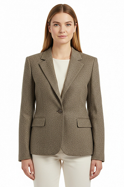 Dámské Sako Vlněné Černobílé SISLEY Second Hand Vel. 46