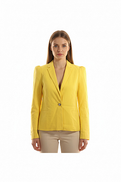 ZARA Dámské Sako Žluté Second Hand Vel. L