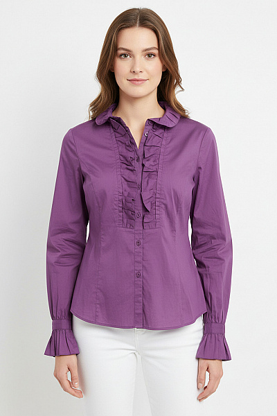 BENETTON Společenská Dámská Košile Fialová Vel. M