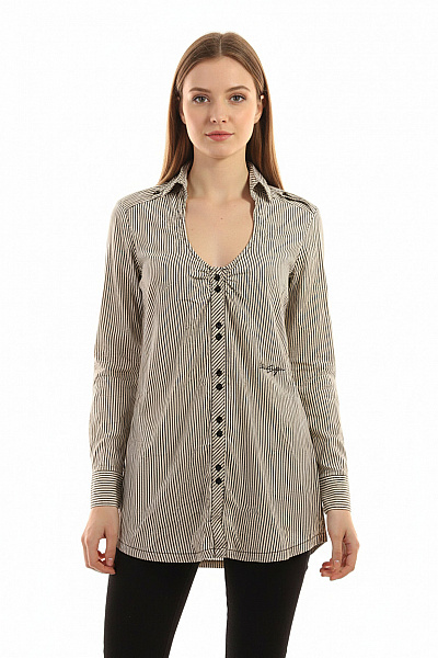 Vzorovaná Dámská Košile Černobílá Miss Sixty Vel. S