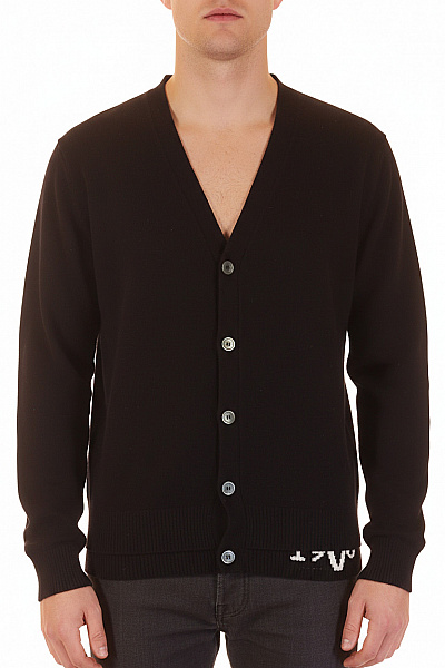 Pánský Cardigan Černý VERSACE Second Hand Vel. M