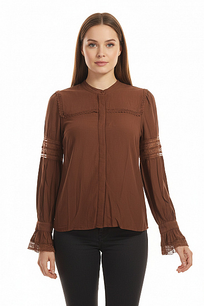 VERO MODA Dámská Košile Hnědá Vel. L
