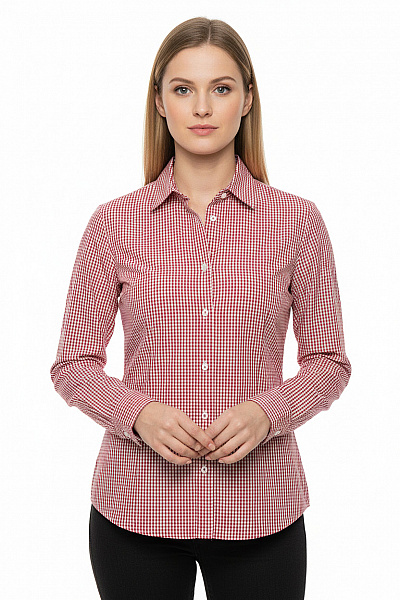 Dámská Košile Červená MILANO ITALY Second Hand Vel. 38+