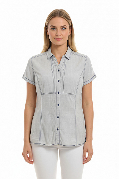 Vzorovaná Dámská Košile Modrá CECIL Vel. XL