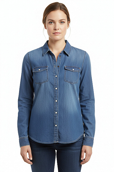 Riflová Dámská Košile Modrá Esprit Second Hand Vel. XL