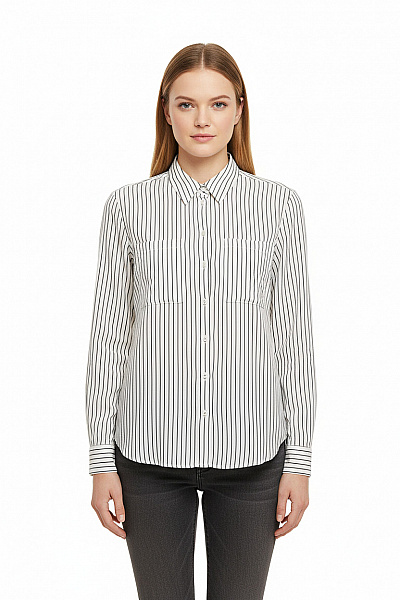 Dámská Košile Černobílá VILA Second Hand Vel. S