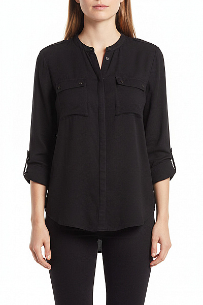 S.OLIVER Letní Dámská Košile Černá