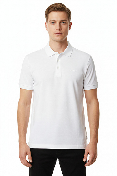 Pánské Tričko S Límečkem Bílé Hugo Boss Vel. XL