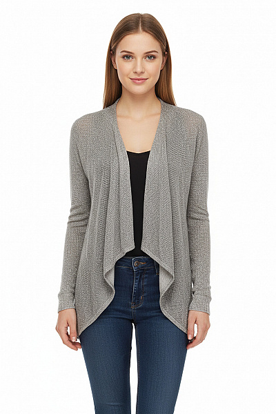 Dámský Cardigan Stříbrný Amisu Vel. S